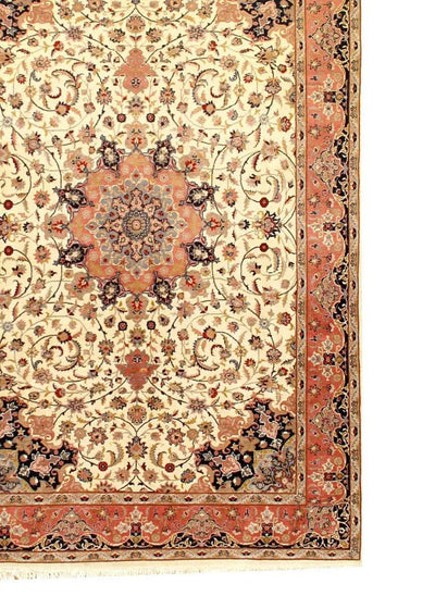 Canvello Ivory Silkroad Tabriz Design 6' X 9' - Canvello