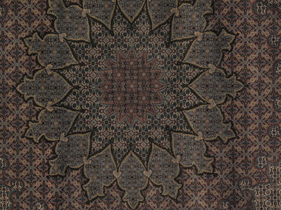 Ivory Persian Tabriz Silk & Lamb's Wool Rug - 16'6" X 16'6"