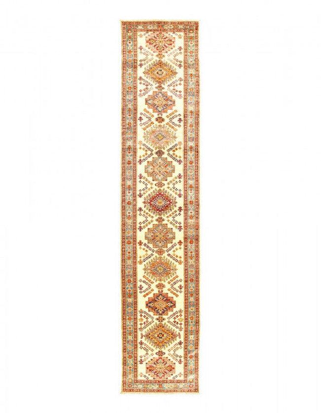 Canvello Ivory Super Kazak Lamb's Wool Runne - 2'8" X 13'6" - Canvello