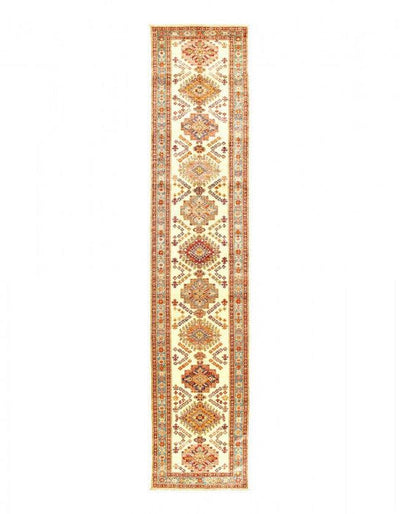 Canvello Ivory Super Kazak Lamb's Wool Runne - 2'8" X 13'6" - Canvello