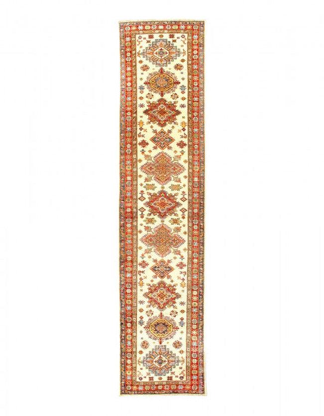 Canvello Ivory Super Kazak Lamb's Wool Runner - 2'7" X 12'7" - Canvello