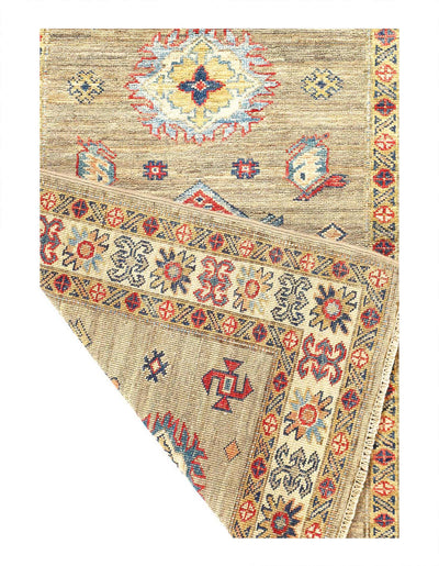 Canvello Ivory Super Kazak Lamb's Wool Runner - 2'8" X 13' - Canvello