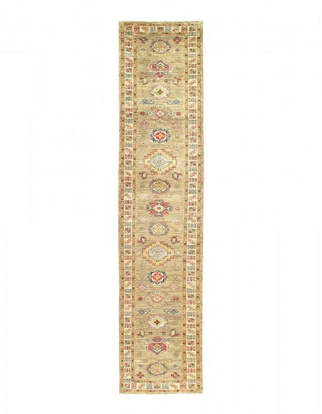 Canvello Ivory Super Kazak Lamb's Wool Runner - 2'8" X 13' - Canvello