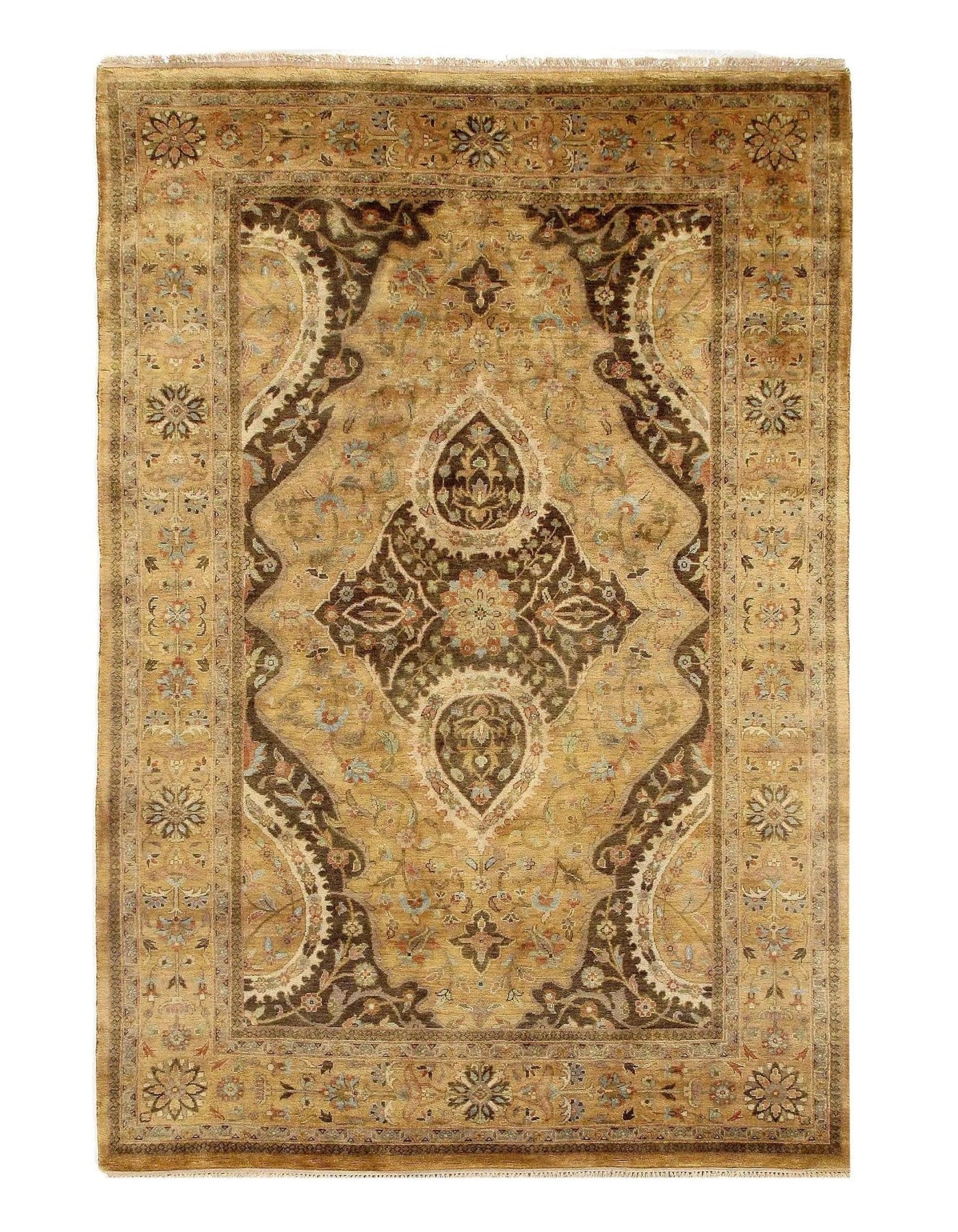 Canvello Ivory Tabriz Design Rug - 6' X 9' - Canvello