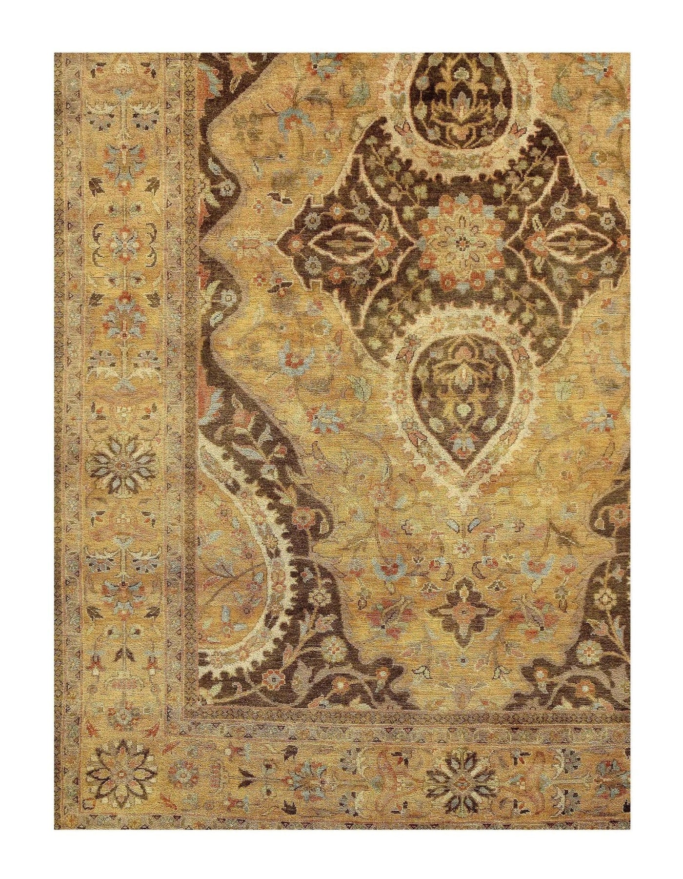 Canvello Ivory Tabriz Design Rug - 6' X 9' - Canvello