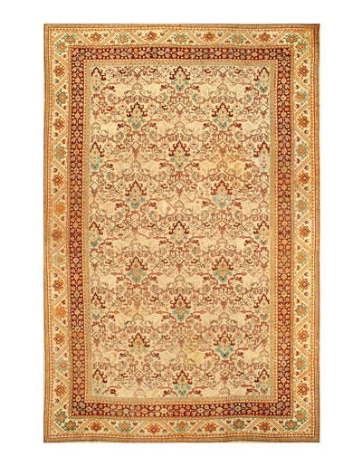 Canvello Ivory Turkish Antique Oushak Rug - 11'3'' X 17'2'' - Canvello