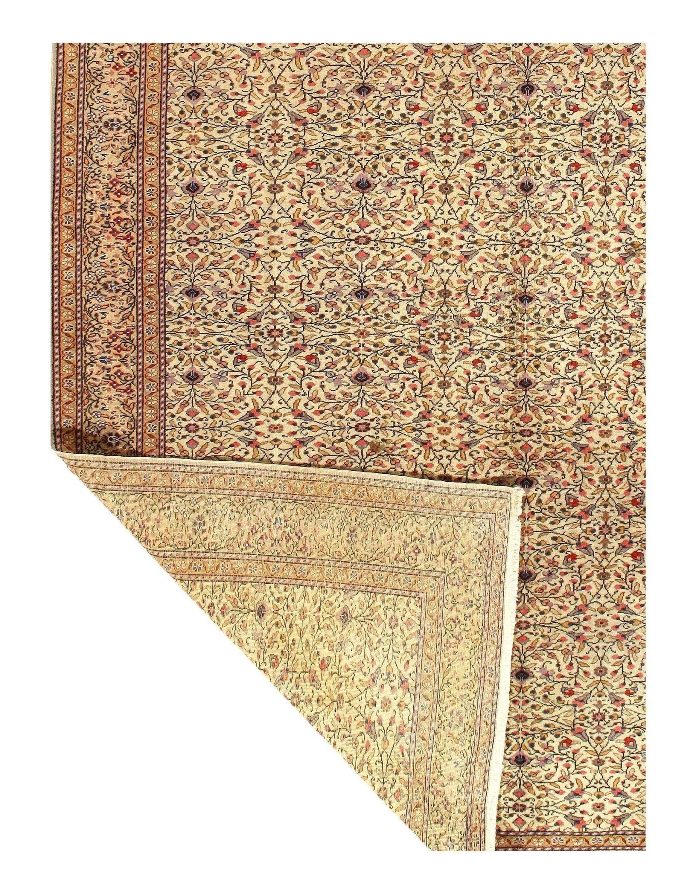 Canvello Ivory Turkish Herke Rug - 7'8'' X 11'2'' - Canvello