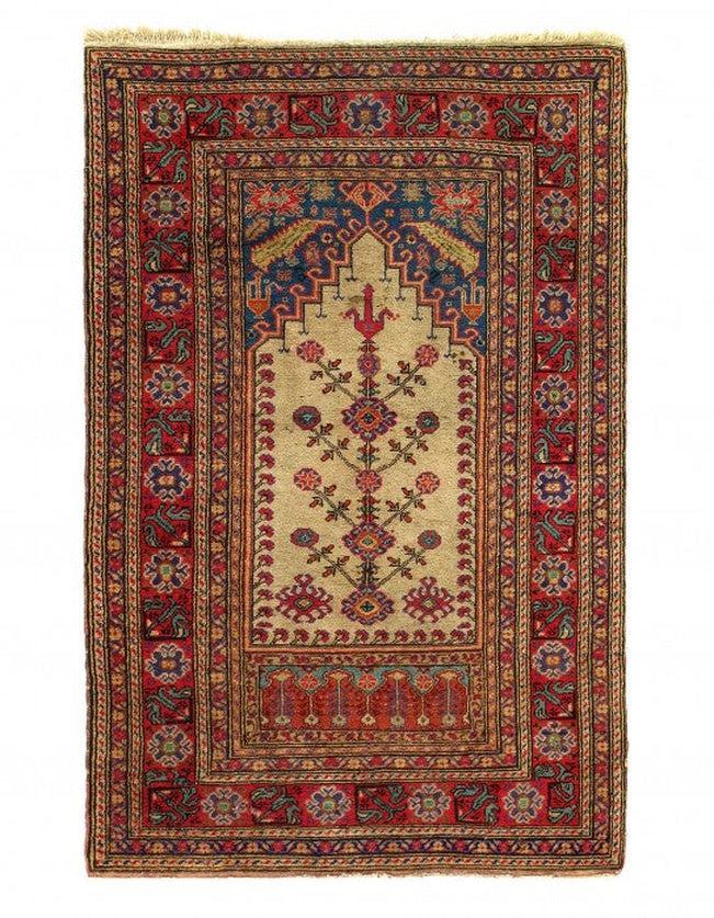 Canvello Ivory Turkish Kazak Rug 2'11'' X 4'5'' - Canvello