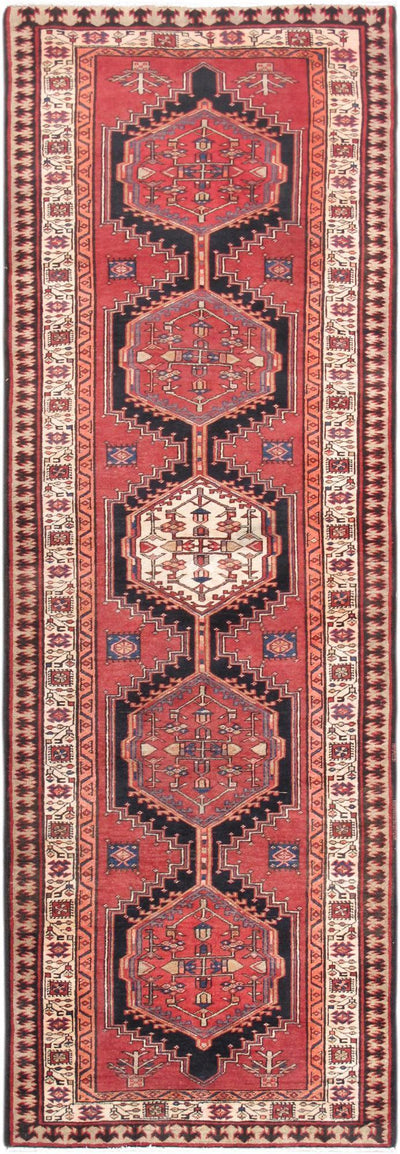 Canvello Karajeh Lamb's Wool Rust Area Rugs - 3'6" X 10'10"