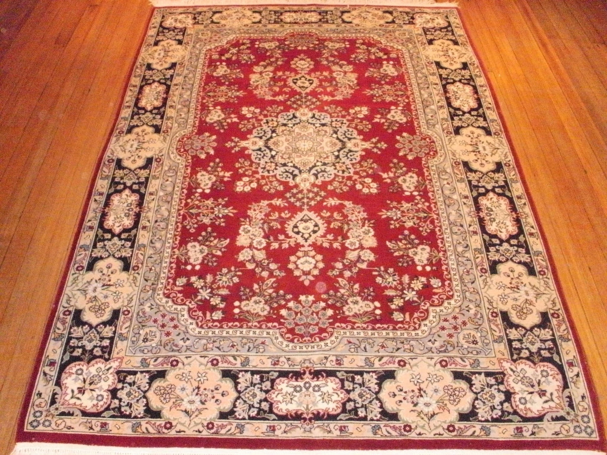 Canvello Kashan Design Hand-Knotted - 4'7" X 7'