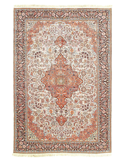 Canvello Kashmir A. Silk Hand - Knotted Rug - 8' X 11'7" - Canvello