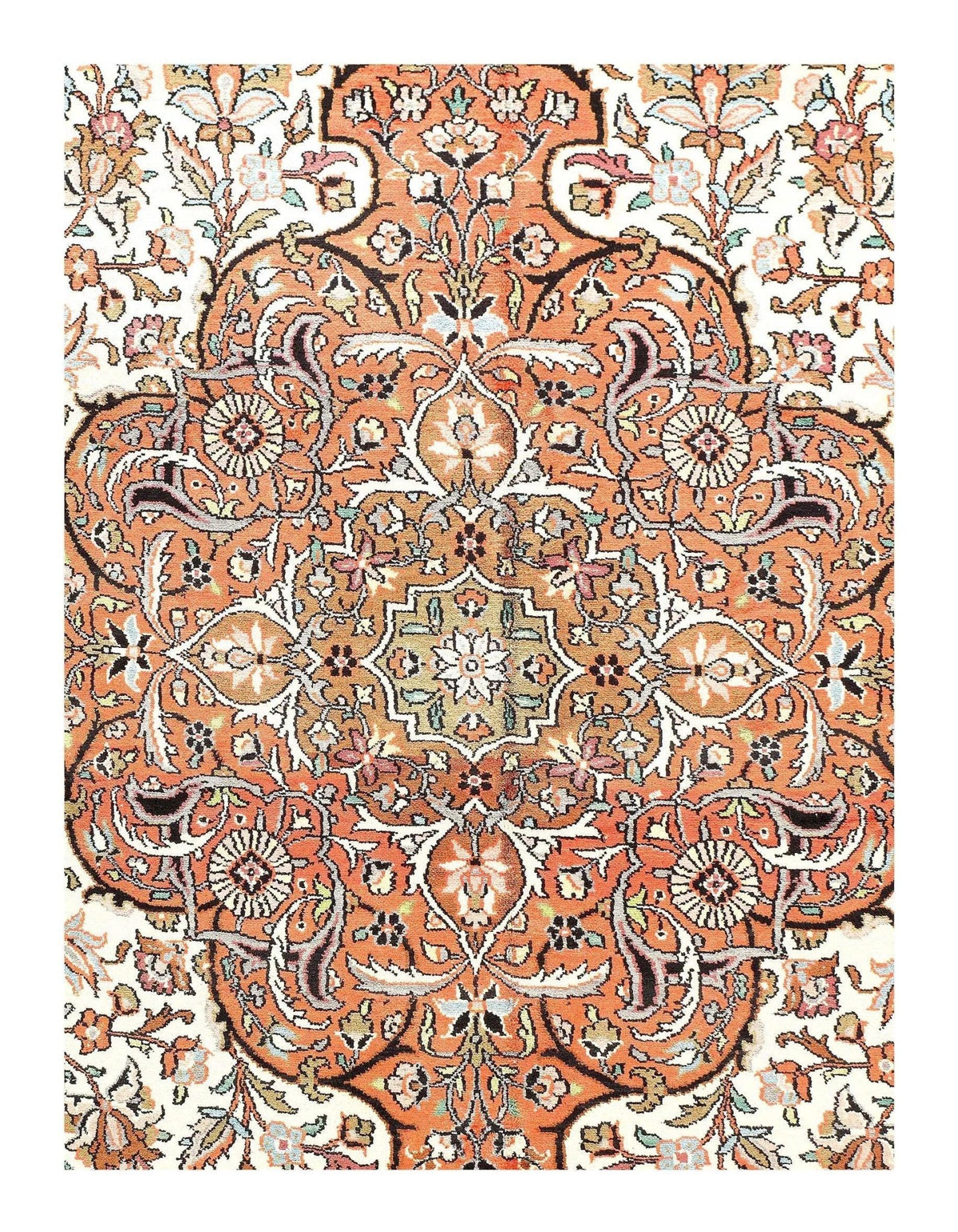 Canvello Kashmir A. Silk Hand - Knotted Rug - 8' X 11'7" - Canvello