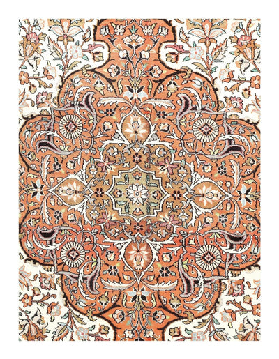 Canvello Kashmir A. Silk Hand - Knotted Rug - 8' X 11'7" - Canvello