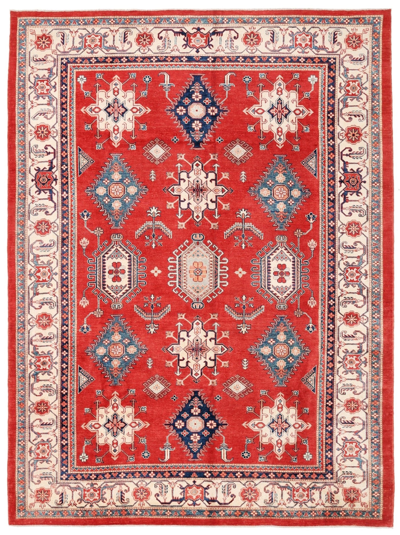 Canvello Kazak Collection Wool Area Rug - 8'11" X 11'11" - Canvello