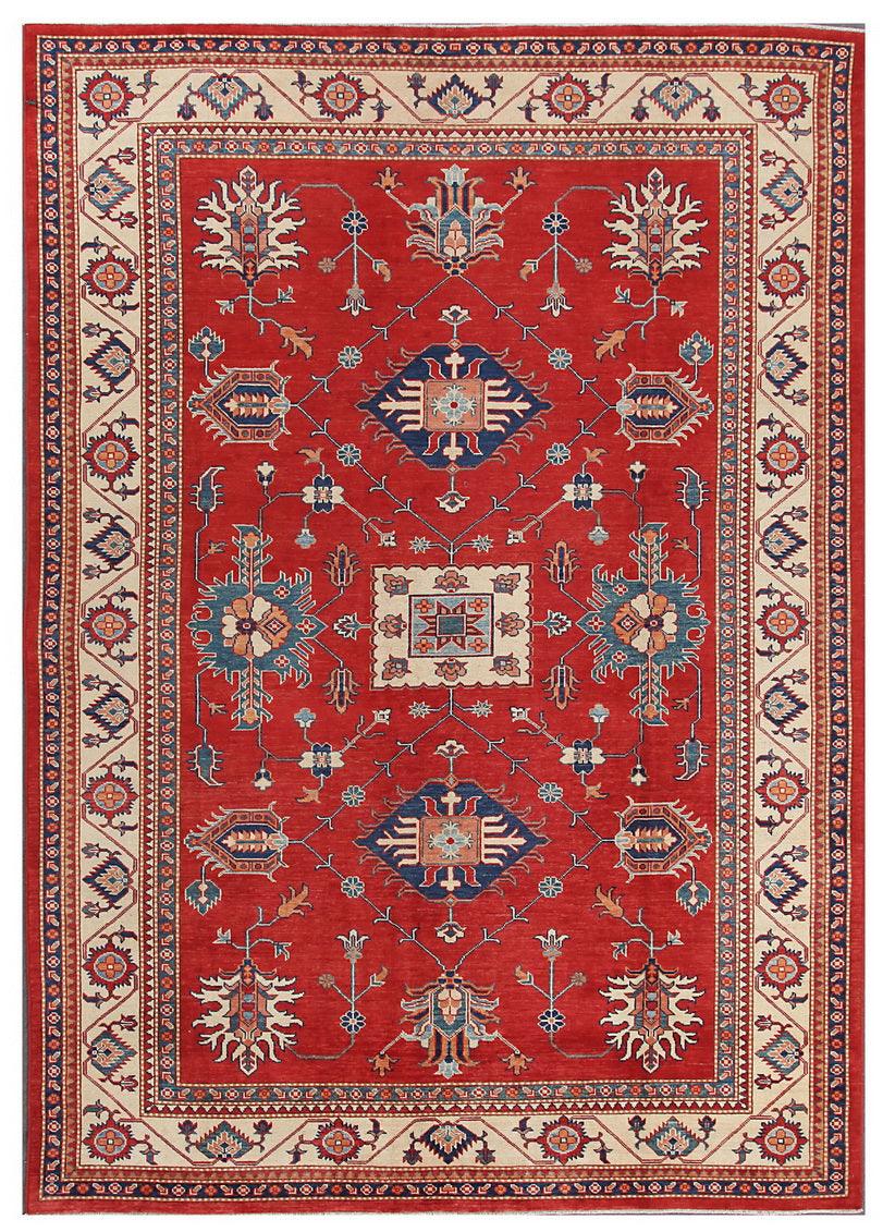 Canvello Kazak Hand - Knotted Lamb's Wool Area Rug - 8'3" X 11'9" - Canvello