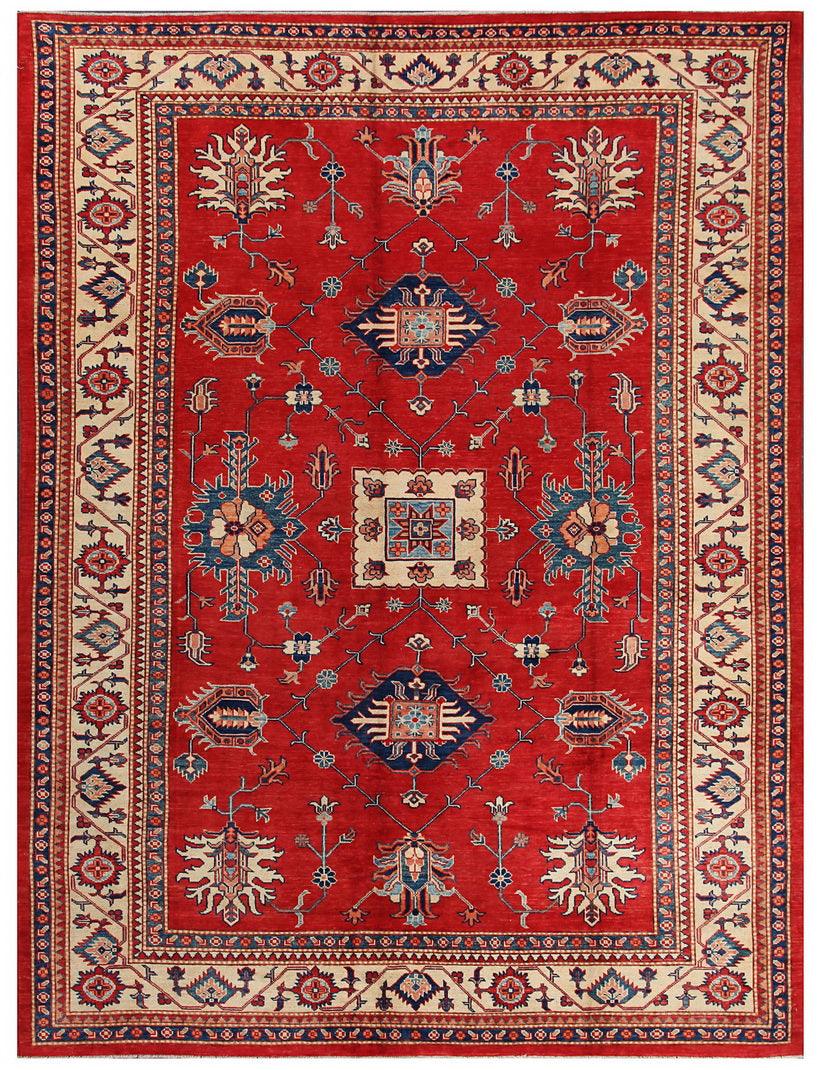 Canvello Kazak Hand - Knotted Lamb's Wool Area Rug - 8'4" X 11'2" - Canvello