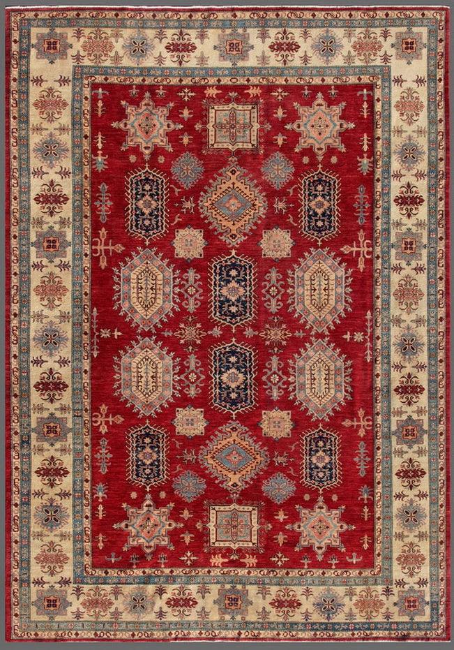 Canvello Kazak Hand - Knotted Lamb's Wool Area Rug - 9'9" X 13'3" - Canvello