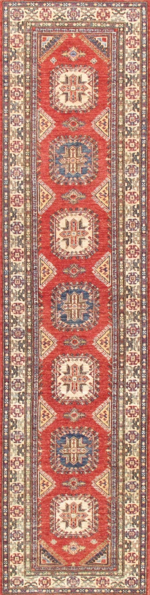 Canvello Kazak Hand - Knotted Lamb's Wool Runner - 2'8" X 10'11" - Canvello