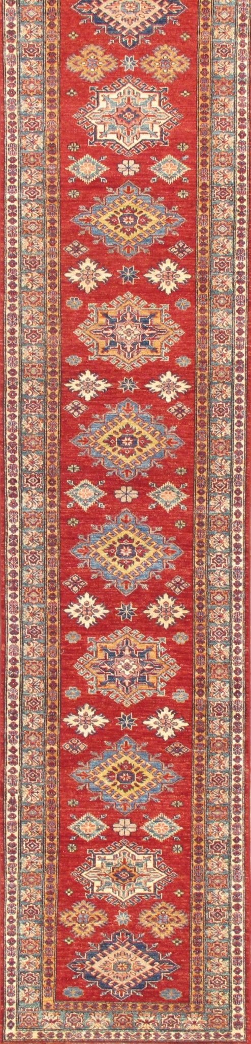 Canvello Kazak Hand - Knotted Lamb's Wool Runner - 2'9" X 12'10" - Canvello