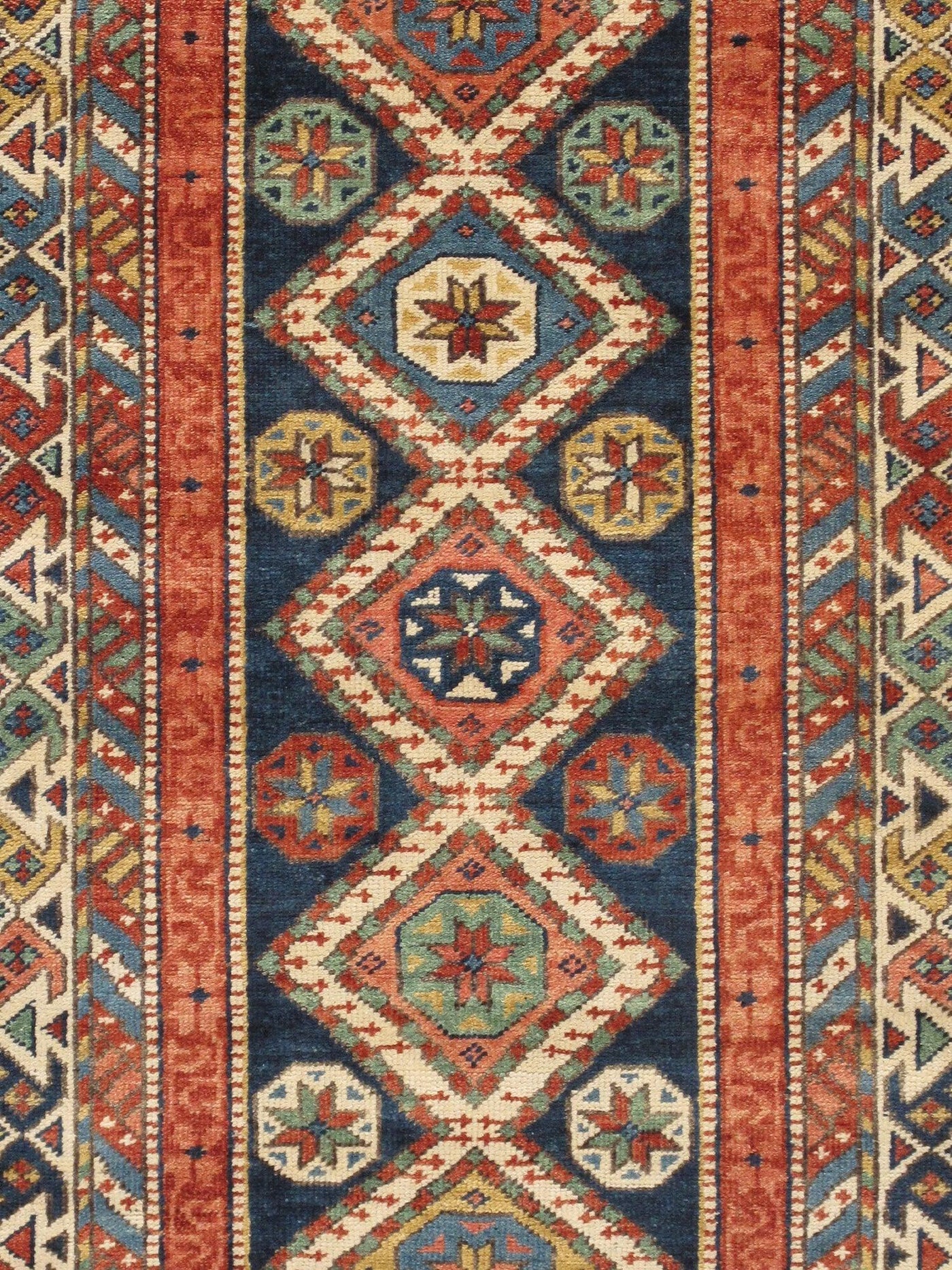 Canvello Kazak Hand - Knotted Wool Area Rug - 4' X 8'2" - Canvello