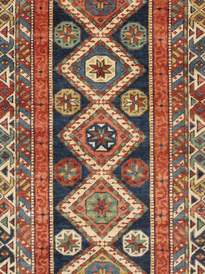 Canvello Kazak Hand - Knotted Wool Area Rug - 4' X 8'2" - Canvello