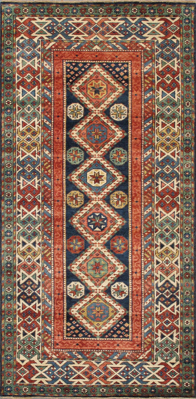 Canvello Kazak Hand - Knotted Wool Area Rug - 4' X 8'2" - Canvello