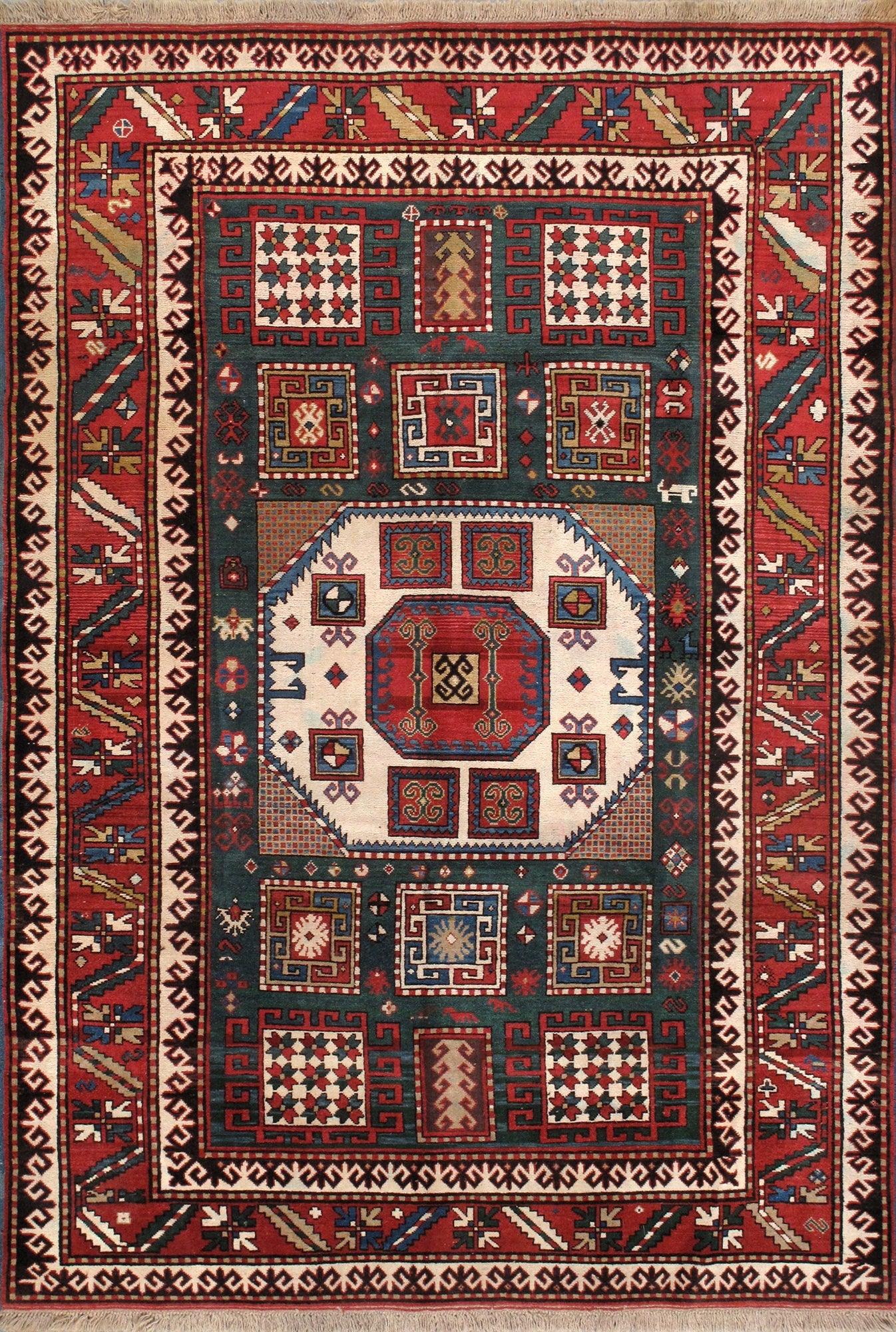 Canvello Kazak Hand - Knotted Wool Area Rug - 5'10" X 8'6" - Canvello