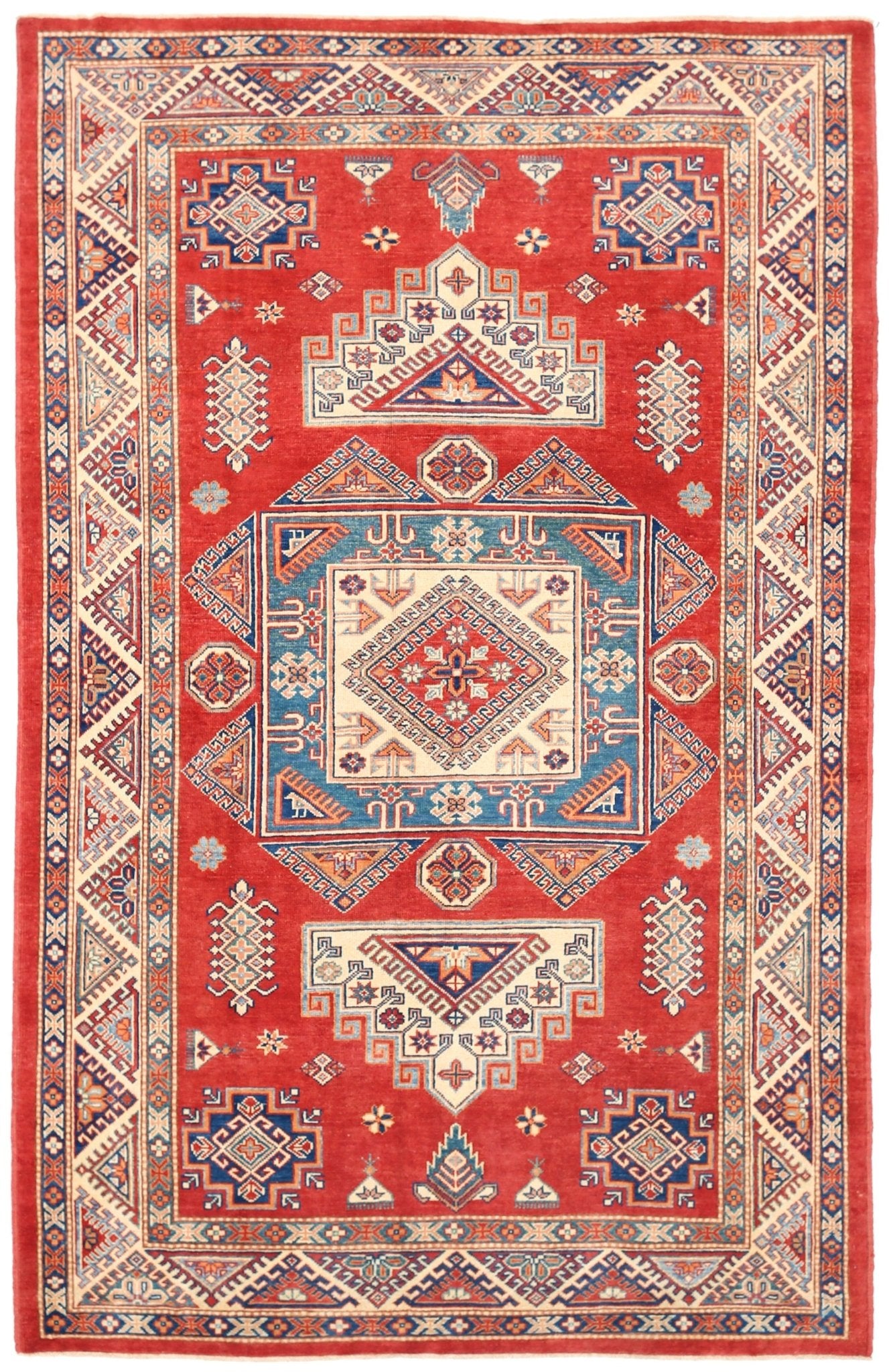 Canvello Kazak Wool Area Rug - 6'2" X 9'10" - Canvello