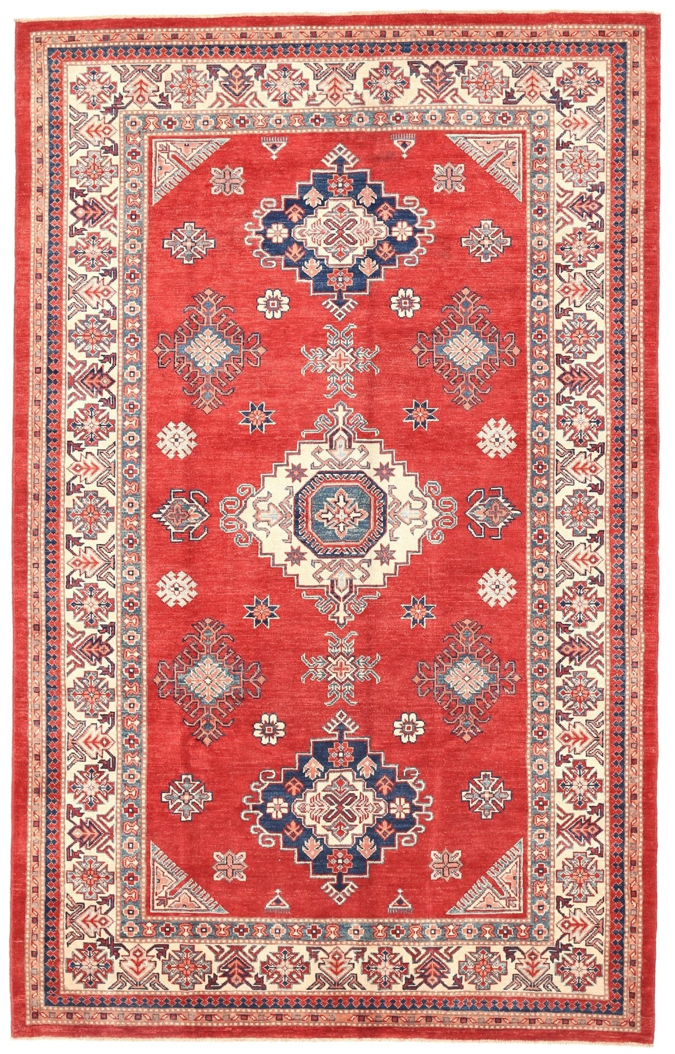 Canvello Kazak Wool Area Rug - 6'3" X 10' - Canvello