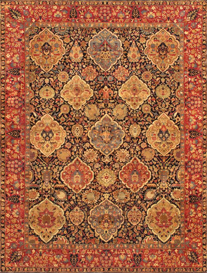 Canvello Kerman Hand - Knotted Lamb's Wool Area Rug - 7'11" X 9'9" - Canvello