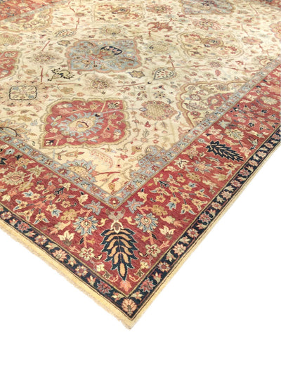 Canvello Kerman Hand - Knotted Lamb's Wool Area Rug - 8'11" X 11'10" - Canvello