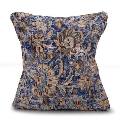 Canvello Kerman Rug Blue Accent Pillows - 18"x18"