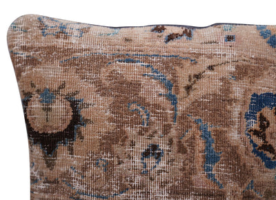 Canvello Kerman Rug Brown Throw Pillows - 18"x18" - Canvello