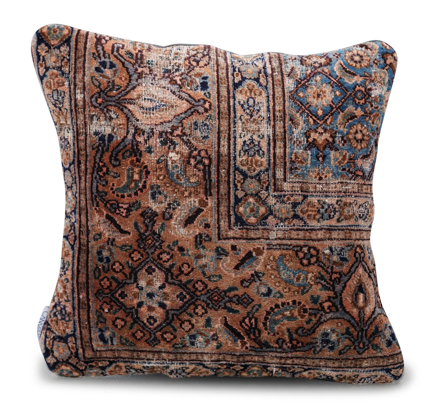 Canvello Kerman Rug Light Brown Throw Pillows - 18"x18" - Canvello