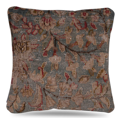 Canvello Kerman Rug Pillow With Red Pillow Covers - 16"x16" - Canvello