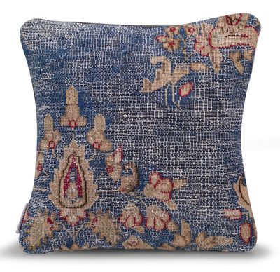 Canvello Kerman Rug Royal Blue Pillows For Couch - 16"x16"