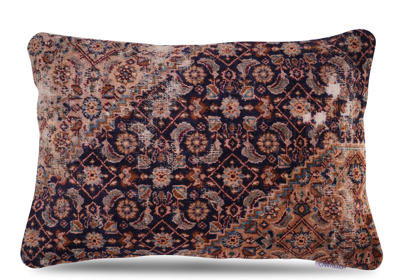 Canvello Kerman Rug Shabby Chic Pillow - 16"x24" - Canvello