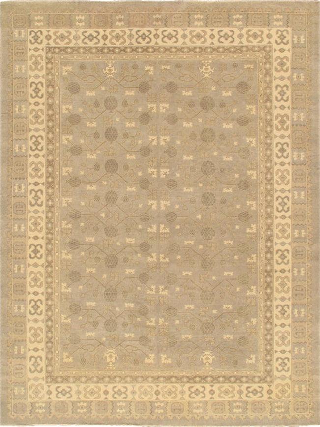 Canvello Khotan Collection Hand - Knotted Lamb's Wool Area Rug - 8'3" X 10'3" - Canvello