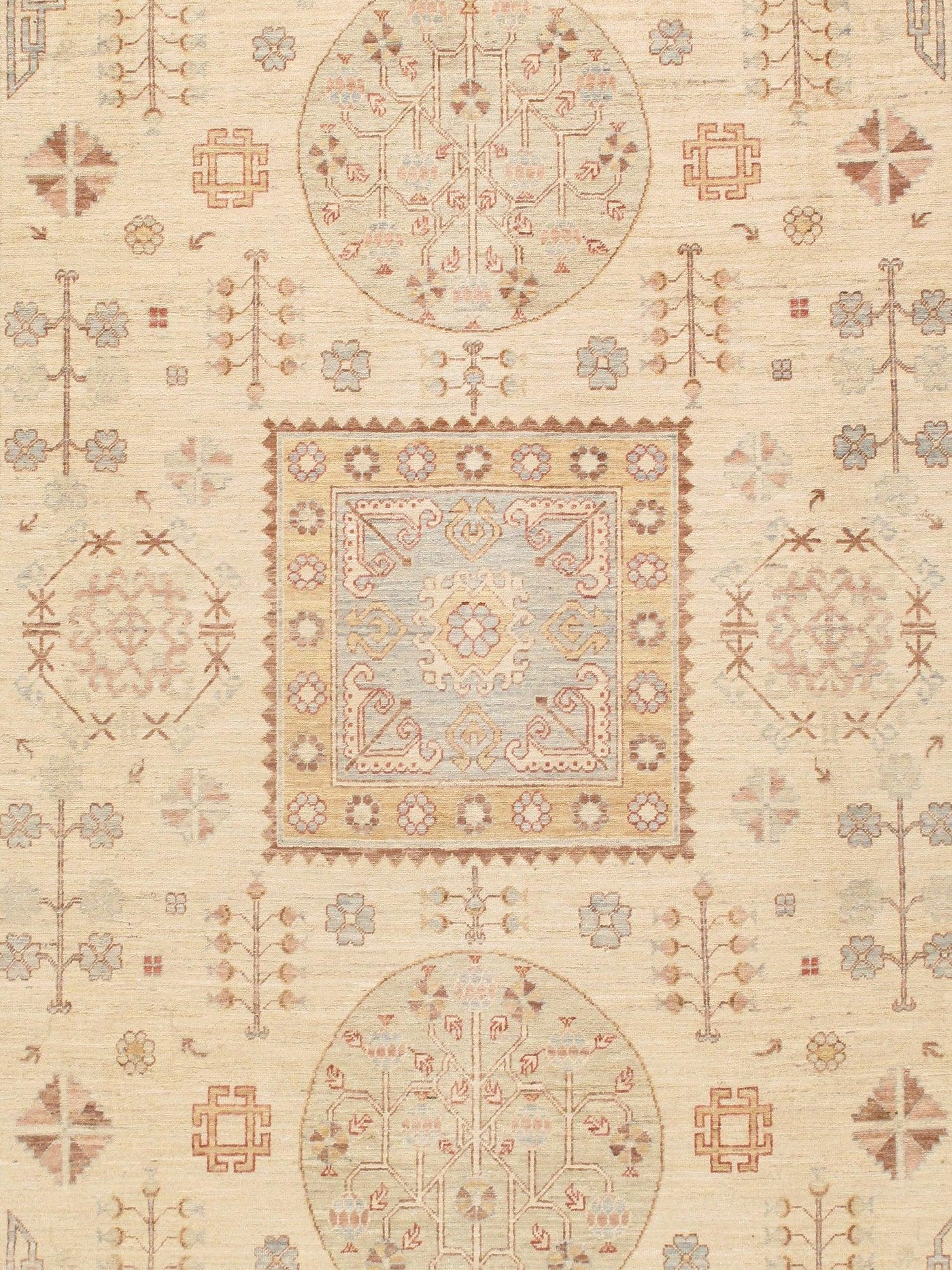 Canvello Khotan Collection Hand - Knotted Lamb's Wool Area Rug - 8'4" X 11'10" - Canvello