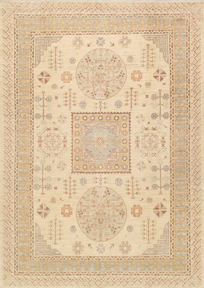 Canvello Khotan Collection Hand - Knotted Lamb's Wool Area Rug - 8'4" X 11'10" - Canvello