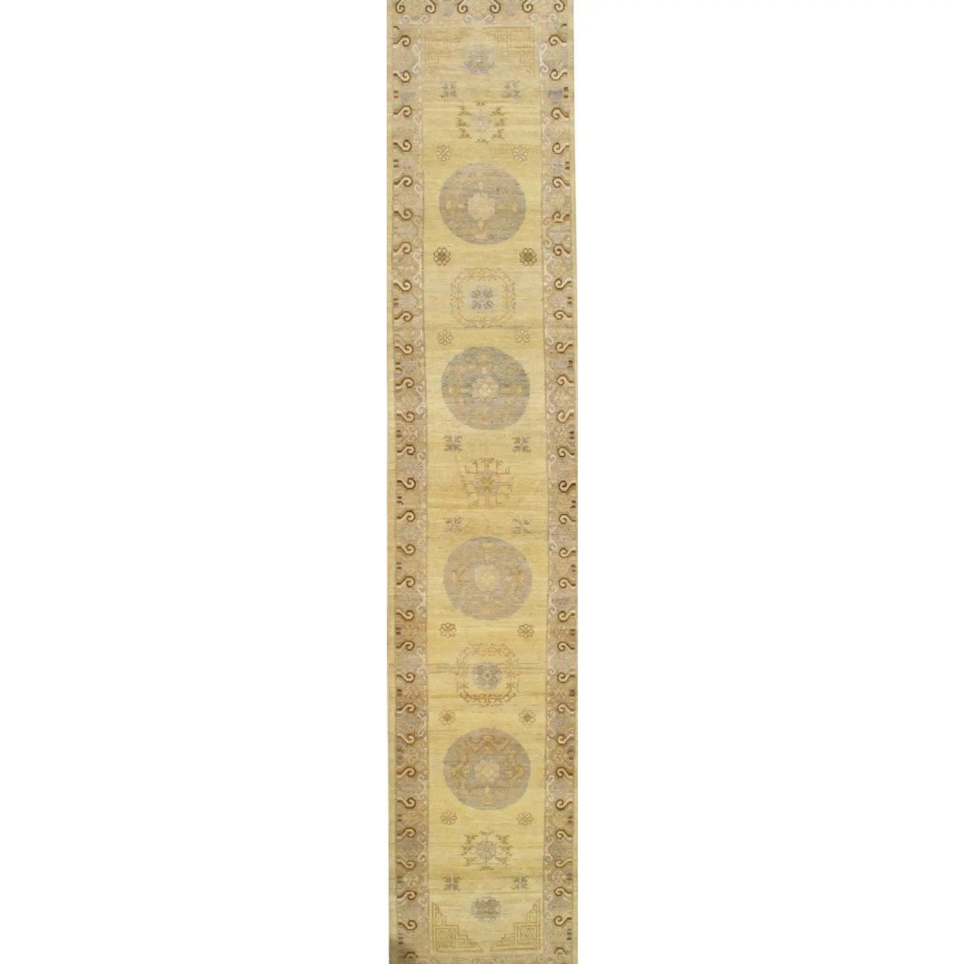 Canvello Khotan Design Hand Knotted Runner 3' X 16'3" - Canvello