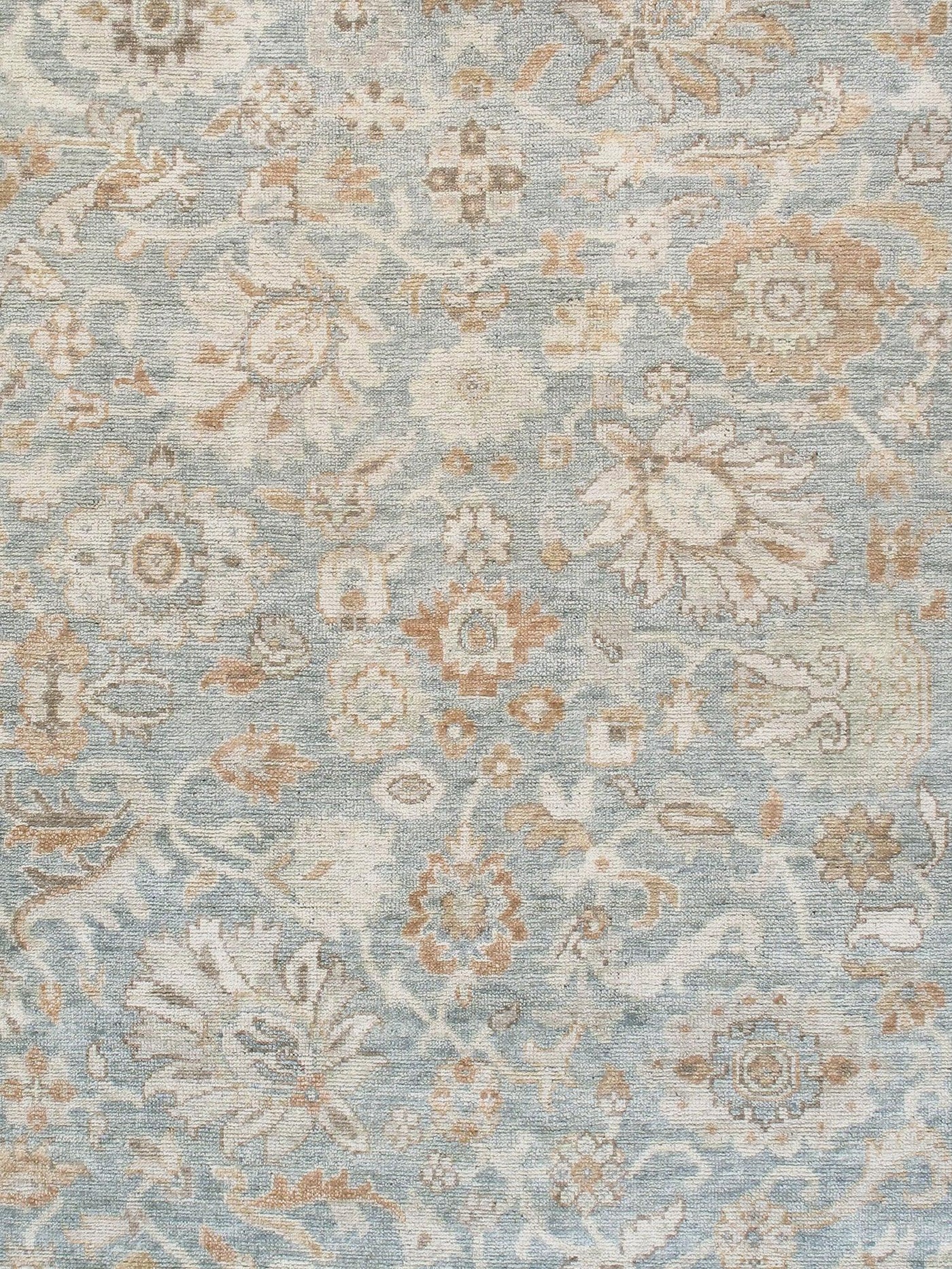 Canvello Khotan Hand - Knotted Wool Light Blue Area Rug - 10'2" X 14'2" - Canvello