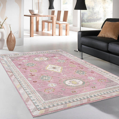 Canvello Khotan Hand - Knotted Wool Rose Area Rug - 8'1" X 10' - Canvello