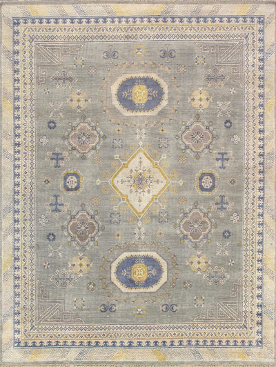 Canvello Khotan Transitional Hand - Knotted Wool Area Rug - 9'1" X 12'2" - Canvello