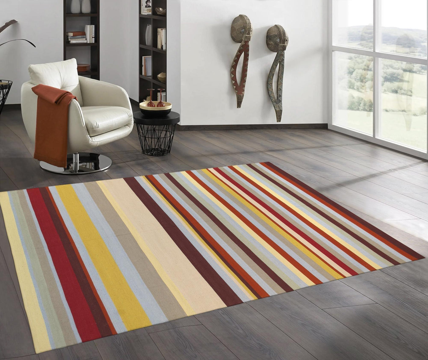 Canvello Kilim Collection Hand - Woven Cotton Area Rug - 5' X 8' - Canvello