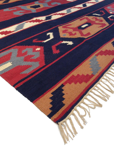 Canvello Kilim Collection Hand - Woven Cotton Area Rug - 9' X 12' - Canvello