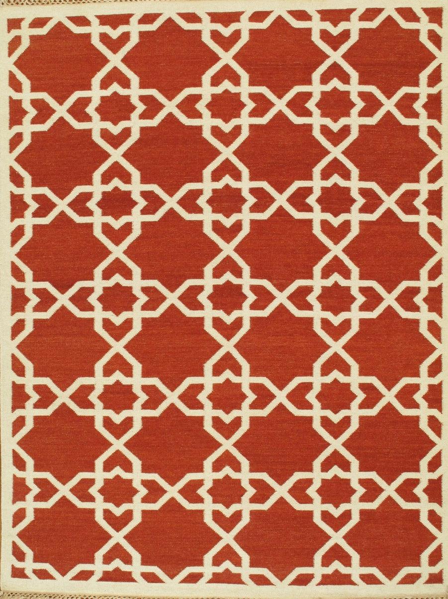 Canvello Kilim Hand - Woven Lamb's Wool Area Rug - 4' X 6' - Canvello