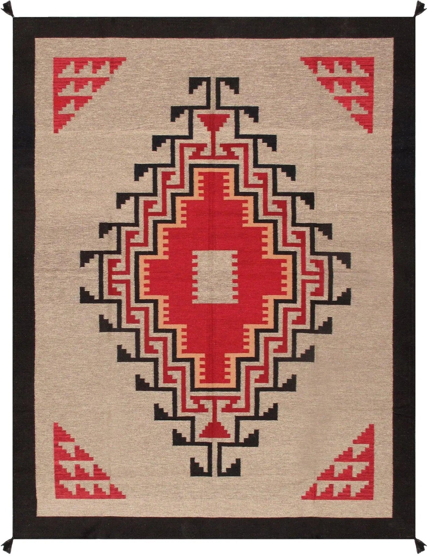 Canvello Kilim Hand-Woven Wool Area Rug- 9' X 11'9"