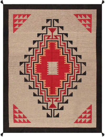 Canvello Kilim Hand-Woven Wool Area Rug- 9' X 11'9"