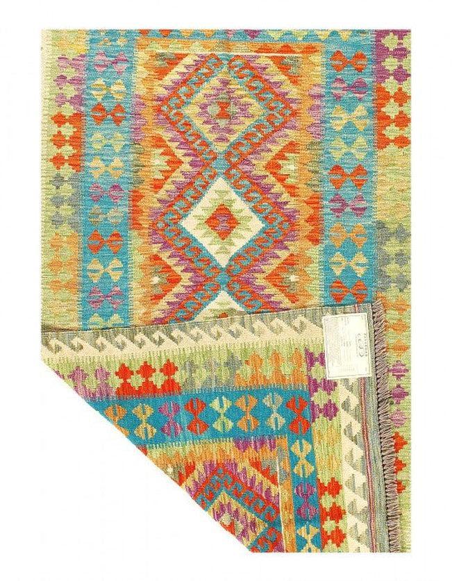 Canvello Kilim Handspun flat weave Wool Rug 3'11'' X 6'11'' - Canvello